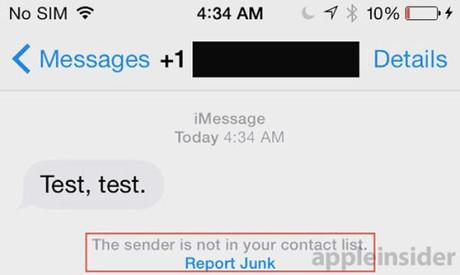 iOS 8.3: una nuova funzione anti-spam su iMessage