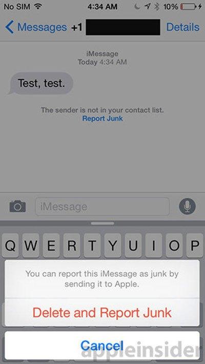 iOS 8.3: una nuova funzione anti-spam su iMessage