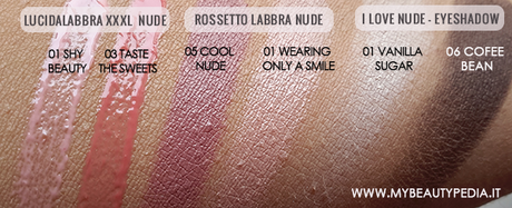 Ombretti, rossetti, lipgloss I love Nude Essence: tutte le novità P/E 2015 | swatches opinione
