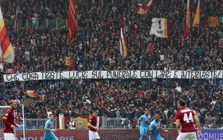 Striscione contro Antonella Leardi