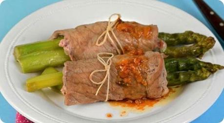 Involtini di tacchino con asparagi