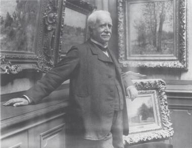 Photograph of Paul Durand-Ruel in his gallery, taken by Dornac,