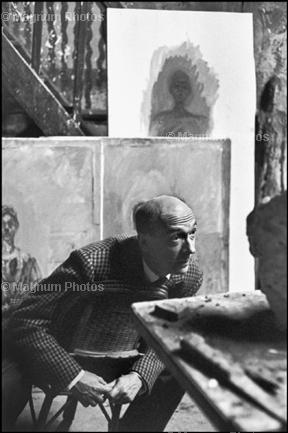 Pierre Josse nello studio di Giacometti © Henri Cartier-Bresson/MAGNUM PHOTOS