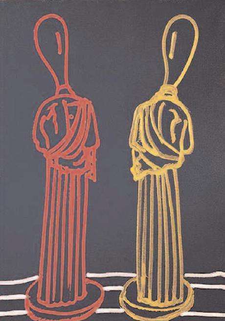 Omaggio a de Chirico, 1968 – olio e acrilico su tela – 70 x 50 cm