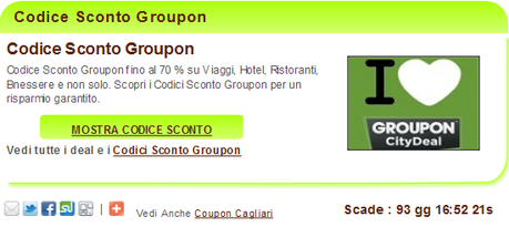 Codice Sconto Groupon