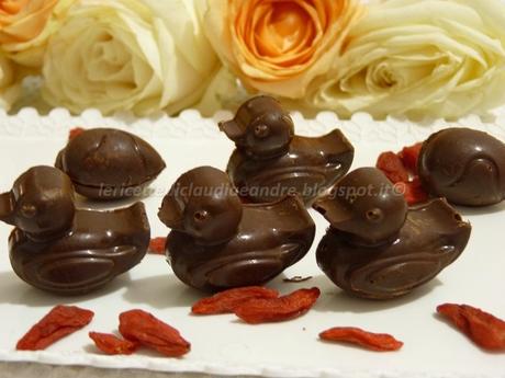 Cioccolatini con bacche di goji