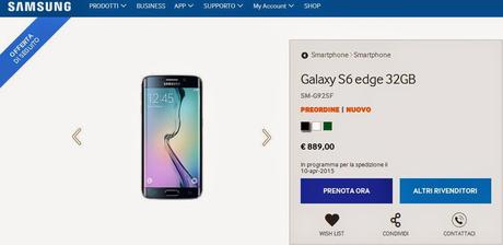 Samsung Galaxy S6 Edge economico al miglior prezzo (scontato del 14%)