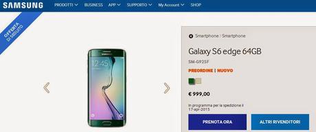 Samsung Galaxy S6 Edge economico al miglior prezzo (scontato del 14%)