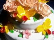 Torta addio nubilato, rose orchidee