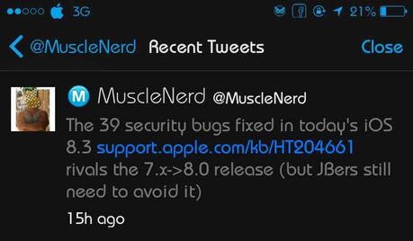 iOS 8.3 Corregge un exploit non acora corretto su iOS 8.2! Jailbreakers attenti!