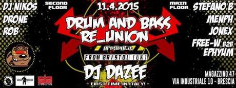 FROM UK THE QUEEN OF BRISTOL IN CONSOLLE, LA DJ DAZEE @ DRUM AND BASS RE_UNION