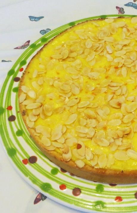 Crostata di riso, clementine e  mandorle