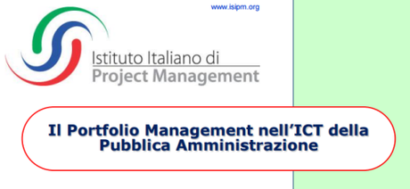 banner Portfolio Management ICT della  PA Pubblica Amministrazione by ISIPM 2015