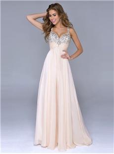 Gorgeous A Line Sweetheart Straps Floor Length Evening Prom Dress
