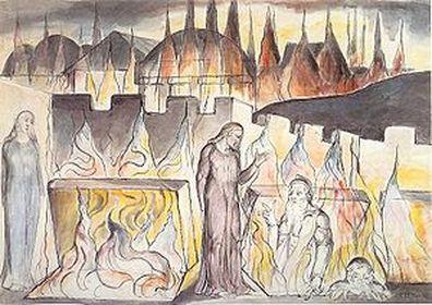 L'incontro di Dante con Farinata e Cavalcante nell'immaginazione di William Blake