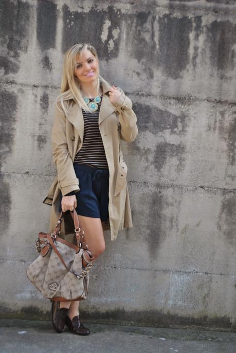 outfit trench beige come abbinare il trench outfit blu mariafelicia magno colorblock by felym mariafelicia magno fashion blogger come abbinare il blu outfit borsa marrone outfit shorts blu outfit a righe outfit maglione a righe outfit primaverili casual outfit primaverili donna outfit aprile 2015 outfit a righe come abbinare le righe  spring outfit trench outfit blue outfit how to wear trench how to wear blue how to wear stripes fashion blogger italiane fashion blog italiani ragazze bionde fashion bloggers italy blonde hair blonde girl mac cosmetics rossetto rosa mac cosmetics mac cosmetics lipstick mango sisley pimkie fornarina lumberjack