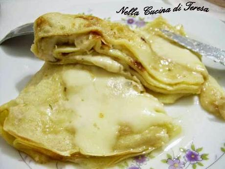 CREPES CON PATE' DI TONNO E FORMAGGIO