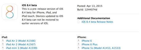 Apple rilascia agli sviluppatori iOS 8.4 beta con l’ app Musica completamente ridisegnata, Link Diretti al Download!