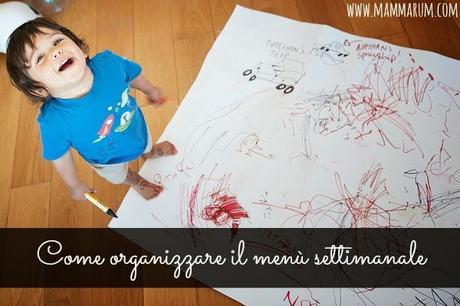 5 come organizzare menù settimanale famiglila