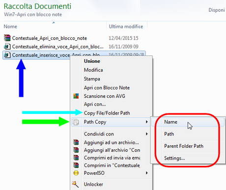 Copia nome e percorso