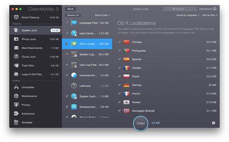 Clean My Mac 3, ottimizza il Mac, libera spazio sul disco e molto altro