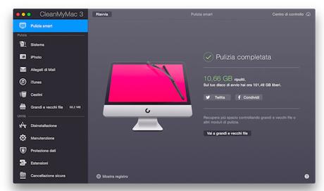 Clean My Mac 3, ottimizza il Mac, libera spazio sul disco e molto altro