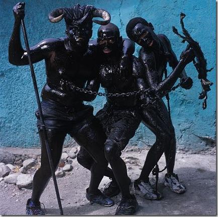 Three Men with Chains, Jacmel, Haiti, 2004