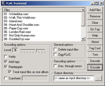 Free Lossless Audio Codec (FLAC) è un formato di compressione lossless completamente libero e aperto. Free Lossless Audio Codec (FLAC) è un formato di compressione lossless completamente libero e aperto.