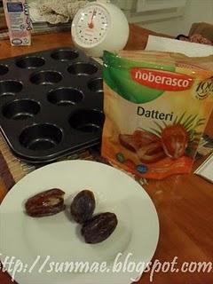 Muffin datteri e cioccolato