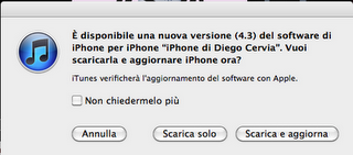 Apple rilascia l'aggiornamente 4.3 per iOS (download)