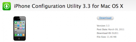 Apple rilascia anche Utility Configurazione iPhone 3.3