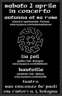 AUTUNNA ET SA ROSE con LIA FAIL e HAUTVILLE a Bologna.