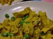 Pasta fatta casa senza uovo ripieno seitan alla carbonara vegan Probios piselli