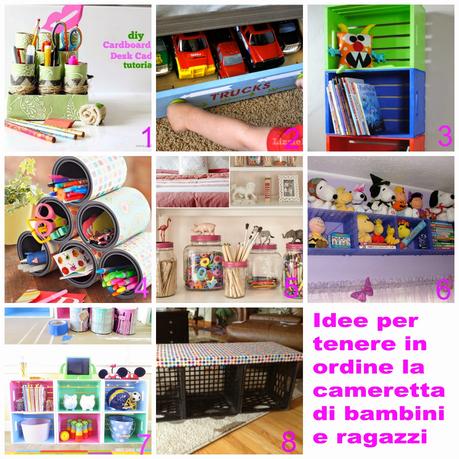 Idee fai da te per tenere in ordine la cameretta di bambini e ragazzi