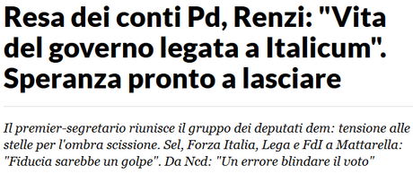 Torna a casa, Renzy... Ora c'è una Speranza...