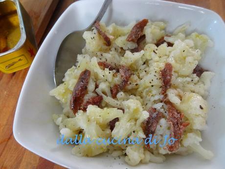 Insalata di cavolfiore e alici sott'olio