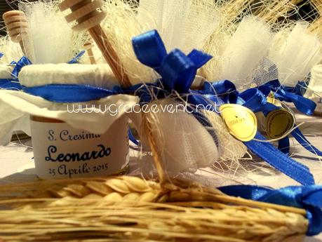 Il colore del cielo e  del grano per la Santa  Cresima