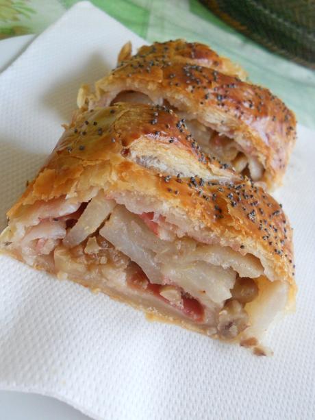 Strudel di pere e coppa