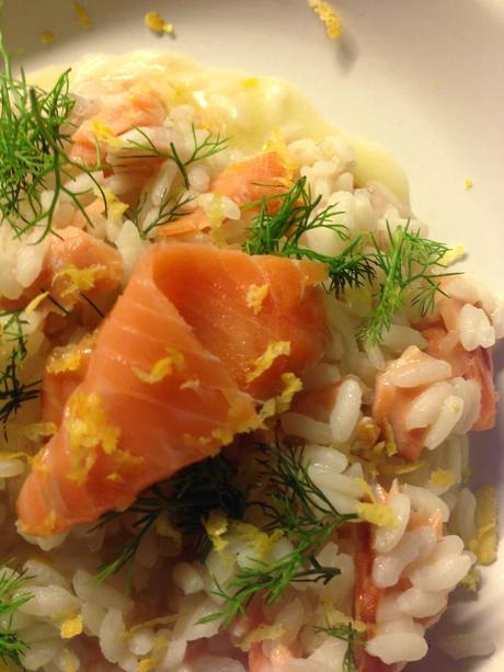 RISOTTO AL SALMONE AFFUMICATO E VODKA