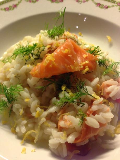 RISOTTO AL SALMONE AFFUMICATO E VODKA