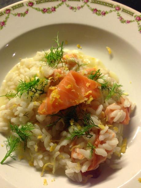 RISOTTO AL SALMONE AFFUMICATO E VODKA