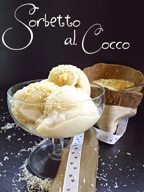 Sorbetto al cocco tostato (senza panna)