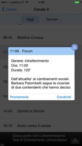 oggi in tv ios