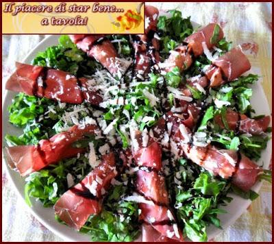 Carpaccio di bresaola con rucola e grana