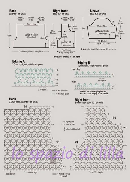 A gentile richiesta... Gli schemi per un coprispalle crochet da bimba / Girly crochet shrugs and boleros patterns