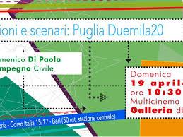 “Proiezioni e scenari: Puglia Duemila20”, contenuti incontro con Mimmo Di Paola e Impegno Civile