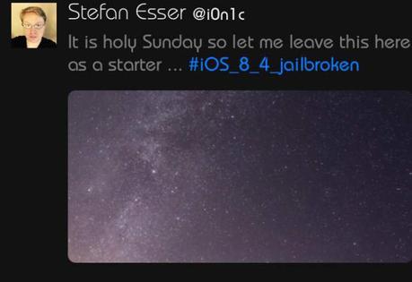 Jailbreak iOS 8.4 beta – @i0n1c riesce ad eseguirlo sul suo dispositivo e lo pubblica su Twitter! [Aggiornato X1 pubblica anche il video dimostrativo]