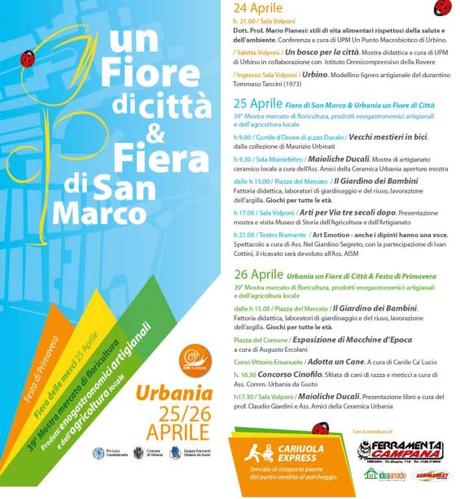 25 aprile ad Urbania (PU), città in fiore e fiera di S. Marco