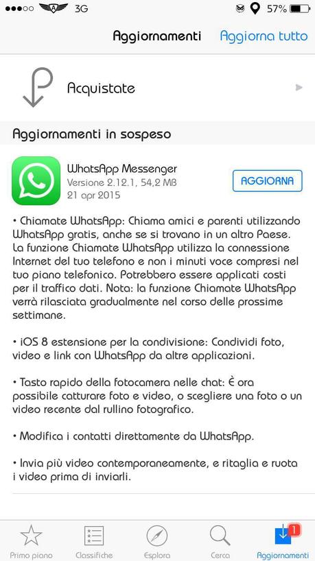 WhatsApp iOS si aggiorna su App Store  introducendo le chiamate vocali e tante altre novità! [Aggiornato x1 Vers. 2.11.2 disattivazione delle spunte blu]