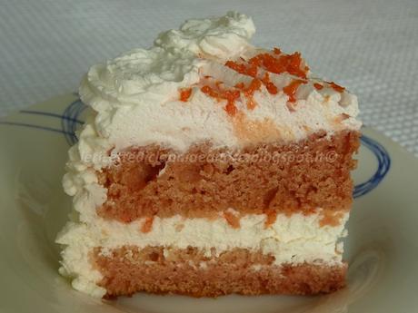 Torta al arancia con barbabietola